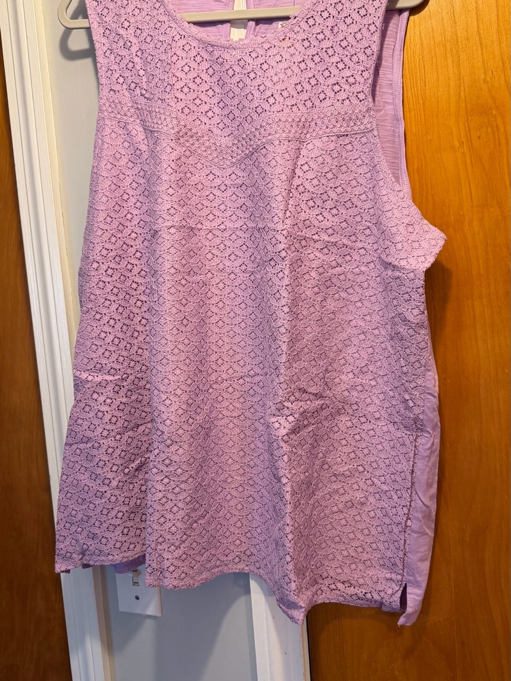Lane Bryant Lavender Lace Sleeveless Blouse